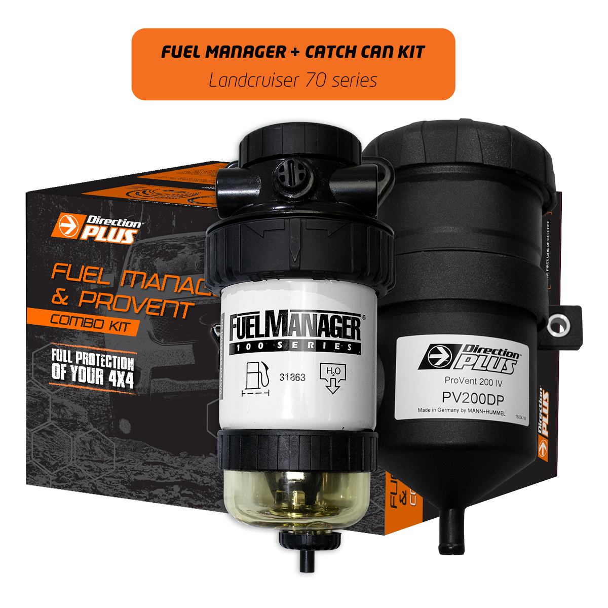 Direction-Plus  Fuel Manager Pre-Filter+Catch Can Kit LAND CRUISER 70 (FMPV648DPK)