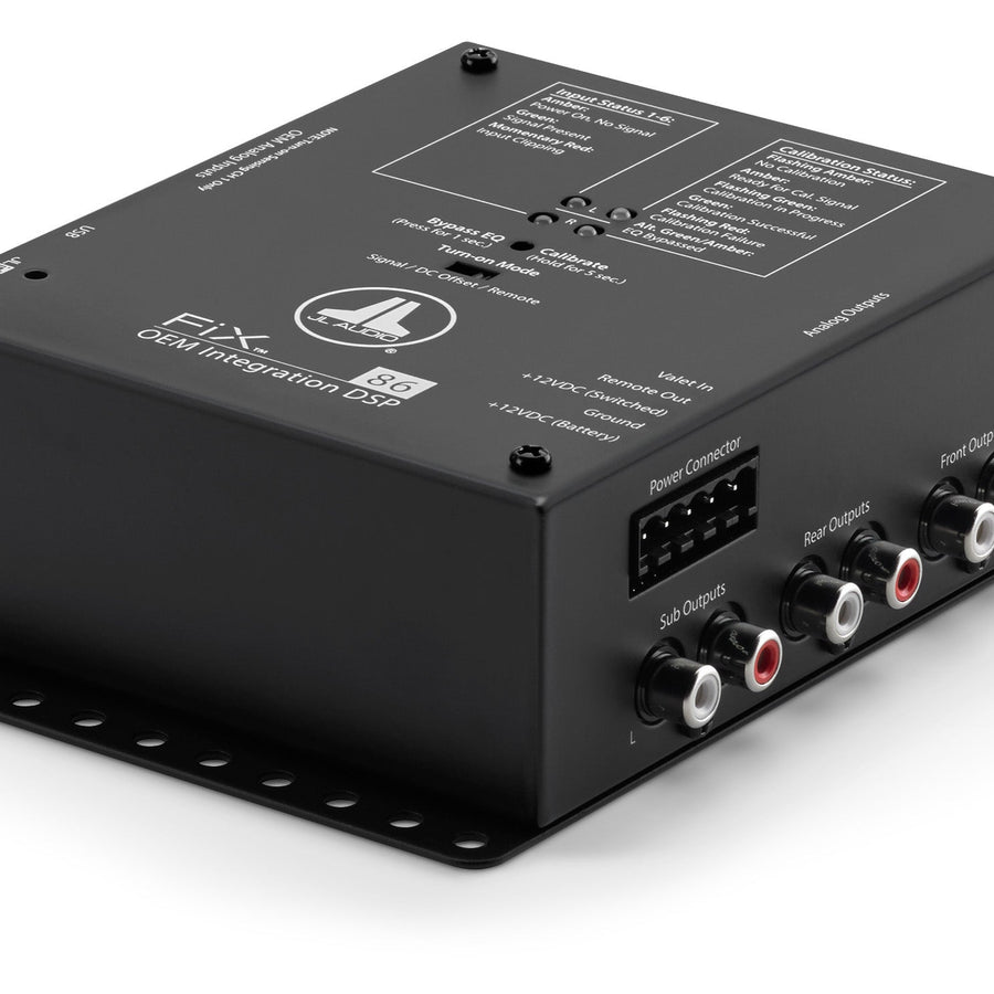 JL Audio FIX-86 OEM Integration DSP with Automatic Time Correction and Digital EQ (8-channel Inputs/4-channel Stereo + 2 Subwoofer RCA Outputs)