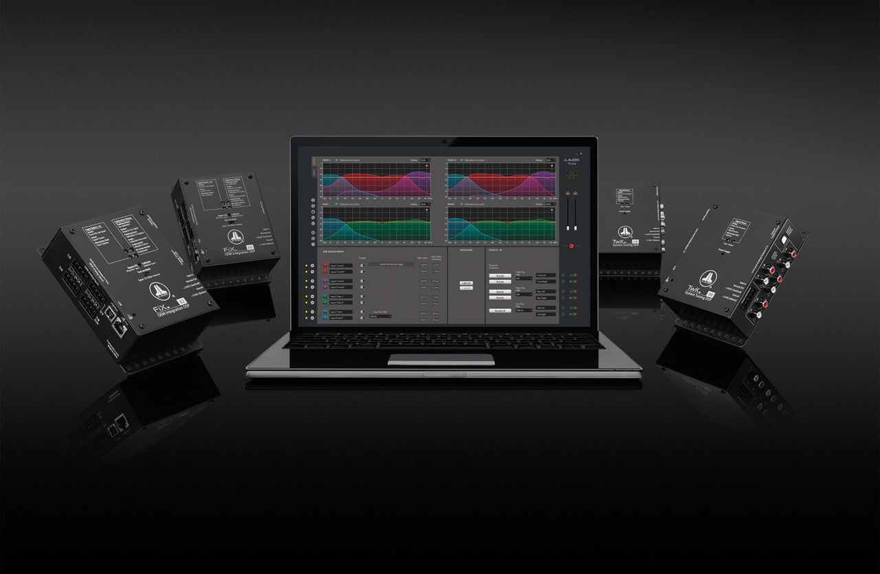 JL AUDIO Oem Integration Dsp With Automatic Time Correction & Digital Eq (8-Channel Inputs/2-Channel Stereo Rca Outputs/1 Digital Optical Output) - FIX-82