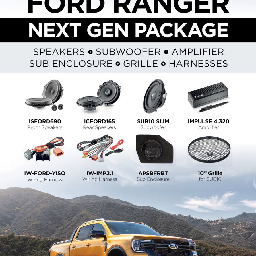 Focal Ford Ranger Next Gen Powered 6.1 Pack Plug & Play Speaker Upgrade