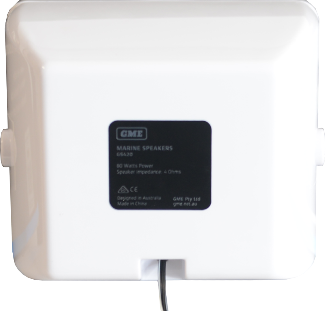 GME 4 Inch Marine Box Speakers Pair - White
