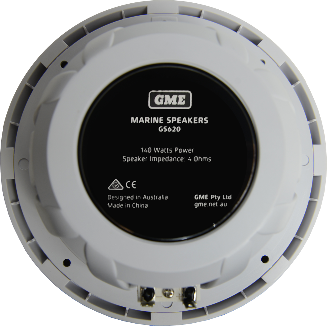 GME 6 Inch Marine Panel Speakers Pair - Black