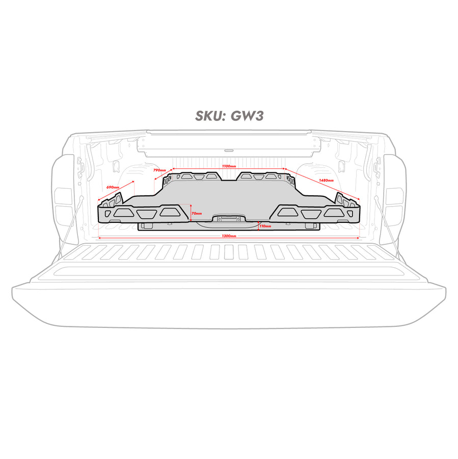 Load Slide Suits Cannon Dual Cab  -GW3