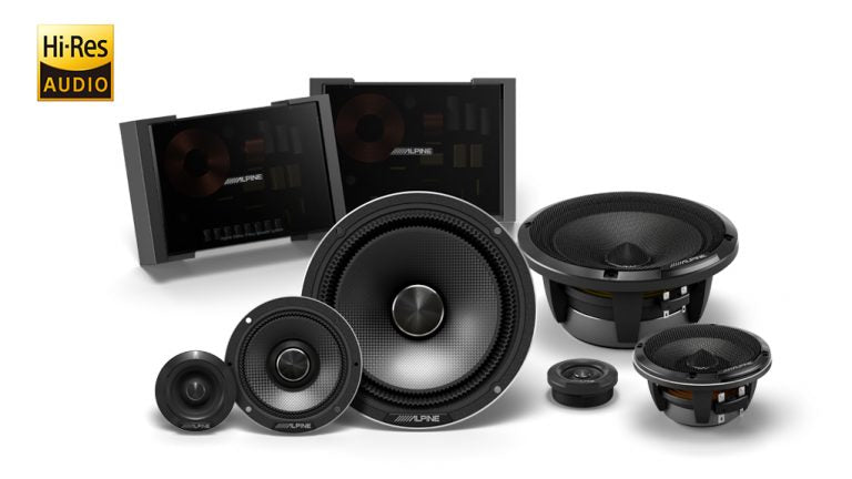 Alpine Status Hi-Res 6-1/2 (16.5cm) 3-Way Slim-Fit Component Speaker Set