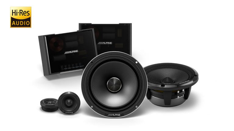 Alpine Status Hi-Res 6-1/2 (16.5cm) 2-Way Slim-fit Component Speaker Set