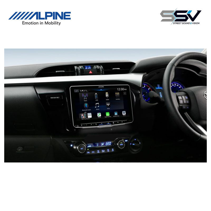 ALPINE HALO9 9” HIGH-RES AUDIO RECEIVER WITH WIRELESS APPLE CARPLAY / WIRELESS ANDROID AUTO / HDMI / USB / DUAL CAMERA / BLUETOOTH / HI-RES AUDIO WIRELESS // DAB+ SUITABLE FOR TOYOTA HILUX N80 3RD GEN (2020>)-ILX-F509A HILUX