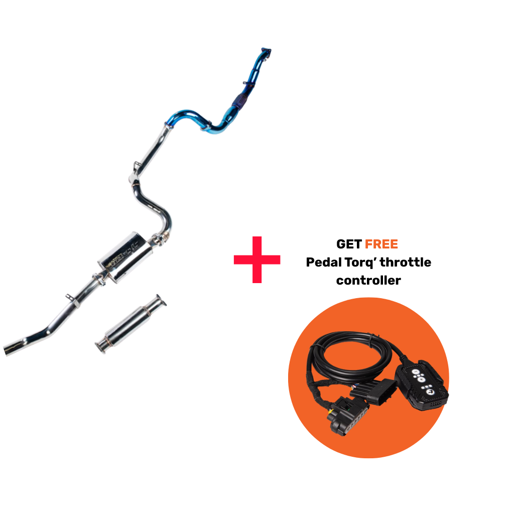 TORQIT  Toyota 79 Series 4.5L  3" Turbo Back S/S Perfomance Exhaust LOUD + FREE Pedal Torq Pack- HS8005HDSS