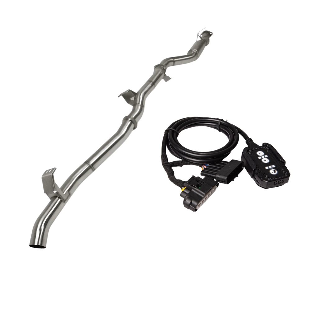 TORQIT Toyota LandCruiser 79 Series Dual Cab 3.5" Single Exit Exhaust with Pedal Torq Throttle Controller - HS8148SS