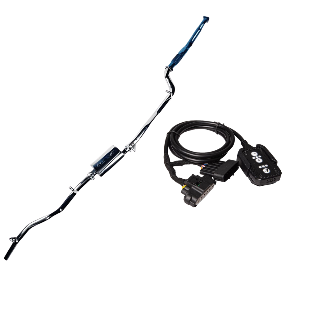TORQIT Toyota LandCruiser 79 Series 4.5L V8 TD Dual Cab 3" Turbo Back Exhaust (08/2012–07/2016) with Pedal Torq Throttle Controller - HS8103LRSS