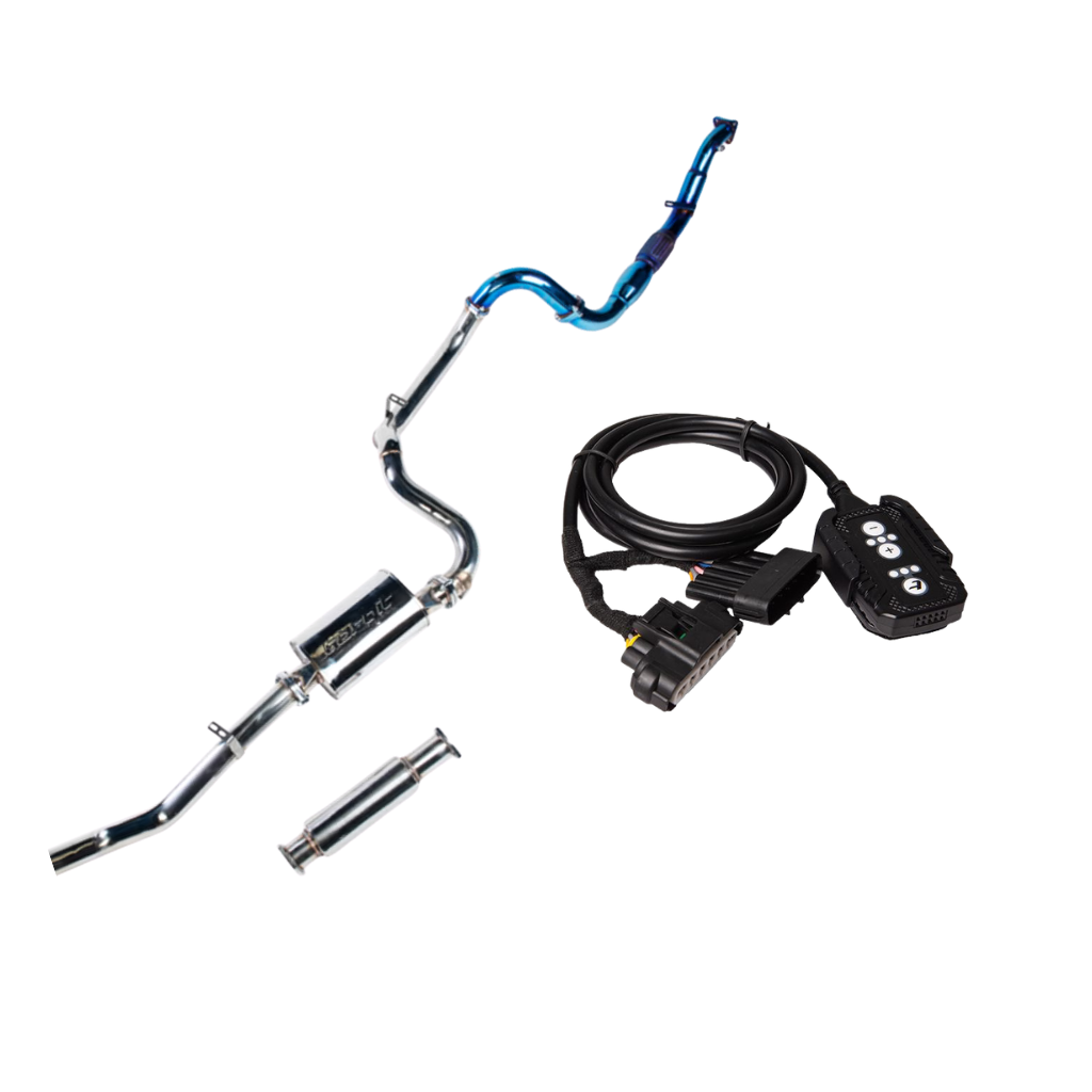 TORQIT Toyota LandCruiser 79 Series 4.5L 3" Turbo Back Stainless Steel Performance Exhaust (Loud) with Pedal Torq Throttle Controller - HS8005HDSS