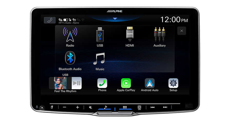 Alpine Halo9 9” High-Res Audio Receiver with Wireless Apple CarPlay / Wireless Android Auto / HDMI / USB / Dual Camera / Bluetooth / Hi-Res Audio Wireless / LDAC / DAB+ Suitable for Nissan Navara NP300 ST-X-NAVARA-F509-STX