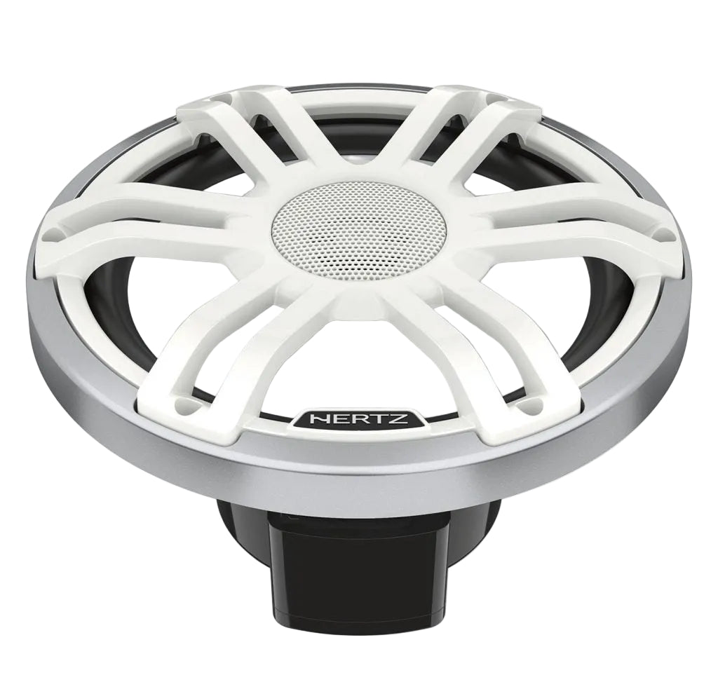 HERTZ Marine 8" (200Mm) 2-Way Rgb Grey / White Coaxial Speaker - Pair (Hmx 8 S-Ld-Sw)