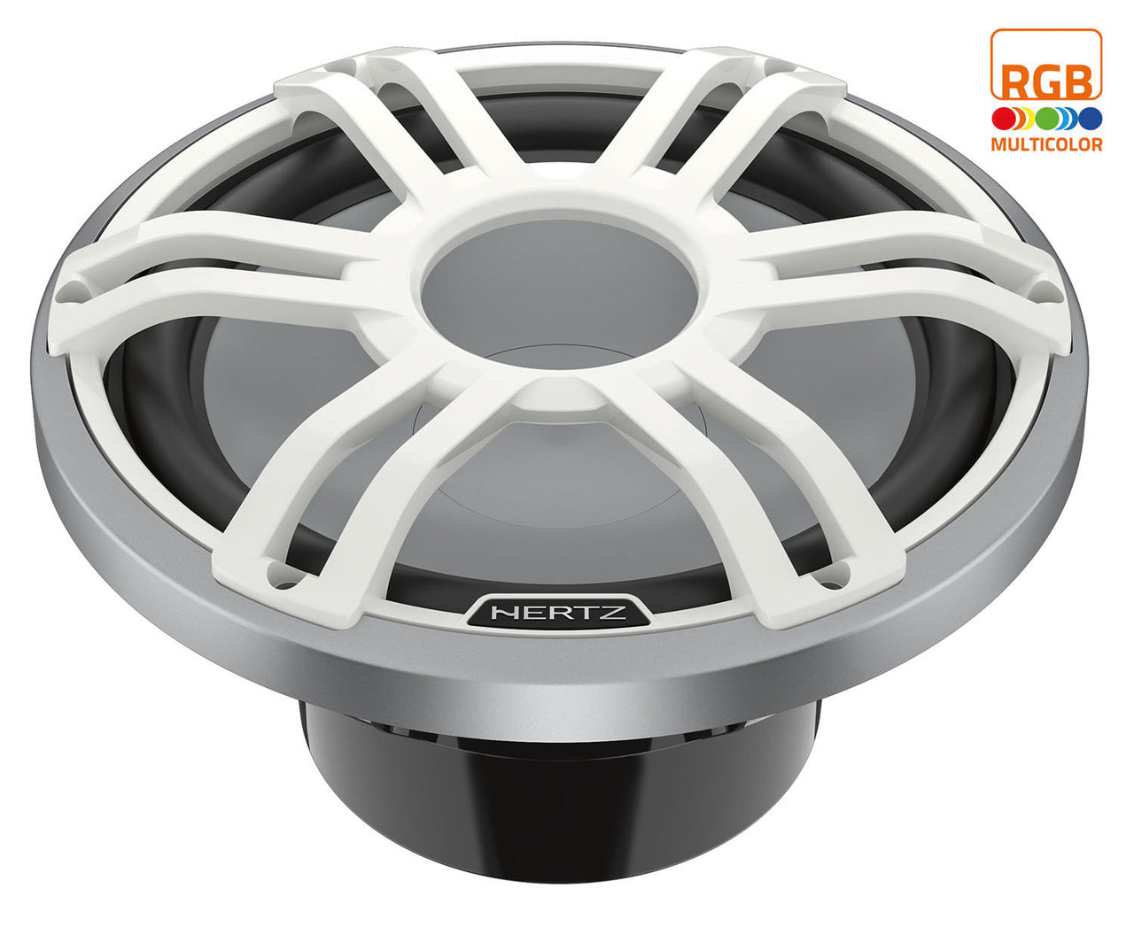 HERTZ Marine 12" 1000W 2 Ohm Svc Rgb White Subwoofer (Hms 12 S2-Ld-Sw)