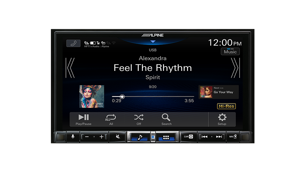 ALPINE 7” High-Res Audio Receiver with Wireless Apple CarPlay / Wireless Android Auto / HDMI / USB / Dual Camera / Bluetooth / Hi-Res Audio Wireless // DAB+ – Suitable for VE Commodore Series-1 Commodore-VES1G4-507A