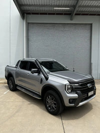 FATZ FABRICATION RA FORD RANGER SHORT ENTRY SNORKEL. POWDER COATED SATIN BLACK. SUIT FACTORY AIRBOX INLET. INCLUDES WASHER BOTTLE.-FFRA-SN5RH-SPC-FAB