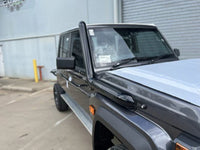 Fatz Fabrication MY24 ON VDJ70 RH Snorkel. RAM Head, Powder coated Satin Black. Suit 4