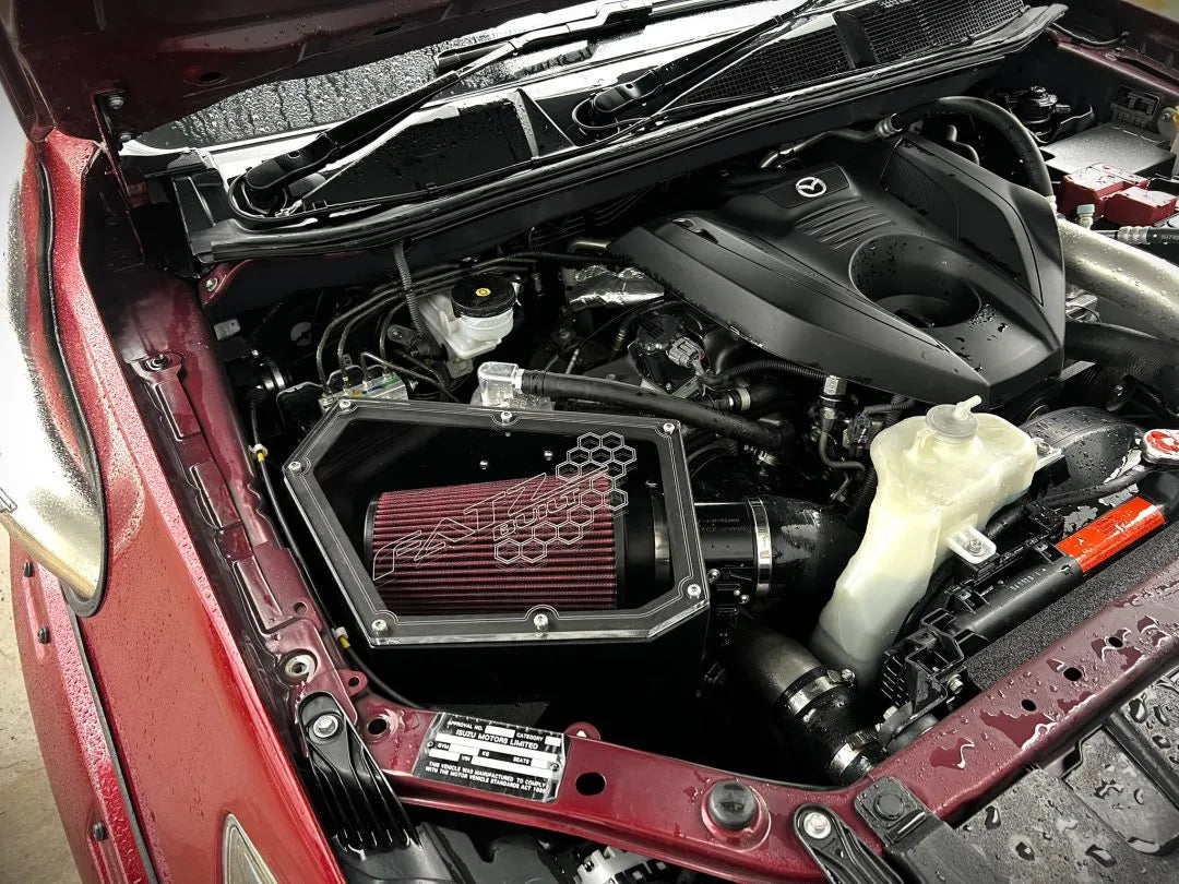 Fatz Fabrication MY20 On D-Max Airbox. Supplied with silicone dicting to turbo inlet. Oiled Fatz 9" Filter. -FFBT20-AB-OF