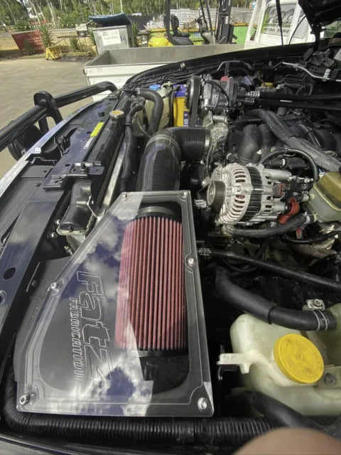 FATZ FABRICATION GU PATROL PLUMBING KIT. SUIT FATZ 4" AIRBOX TO NA LS THROTTLE BODY 100MM. NO MAF INLINE -FFGU-PL-LS-KT