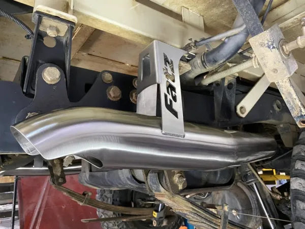 Fatz Fabrication VDJ79 SINGLE CAB Exhaust, DPF BACK (Single fuel tank). SIDE EXIT without Muffler -FFVDJ79-EXH-SC-DBK-SE