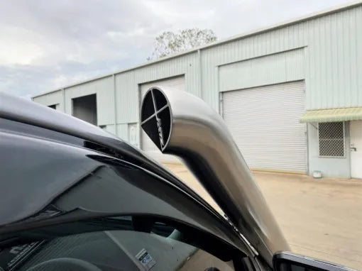 Fatz Fabrication PX RH Snorkel  Powder coated Satin Black. suit 3" Airbox inlet (Fatz & Factory 3.2)-FFPX-SNRH-SPC-3