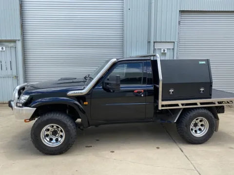 Fatz Fabrication GU LH Snorkel. Powder coated Satin Black. Suit 4" Airbox inlet (Fatz & Similar) -FFGU-SNLH-SPC-4