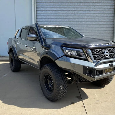 Fatz Fabrication NP300 Navara RH Snorkel. Powder coated Satin Black. suit 3" Airbox inlet INC Factory adaption kit-FFNP-SNRH-SPC-FAB