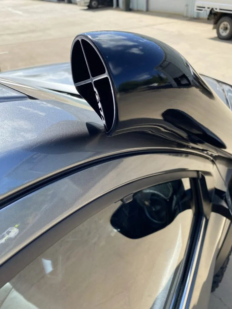 FATZ FABRICATION NP300 NAVARA RH SNORKEL. POLISHED. SUIT 3" AIRBOX INLET (FATZ & FACTORY)-FFNP-SNRH-POL-3