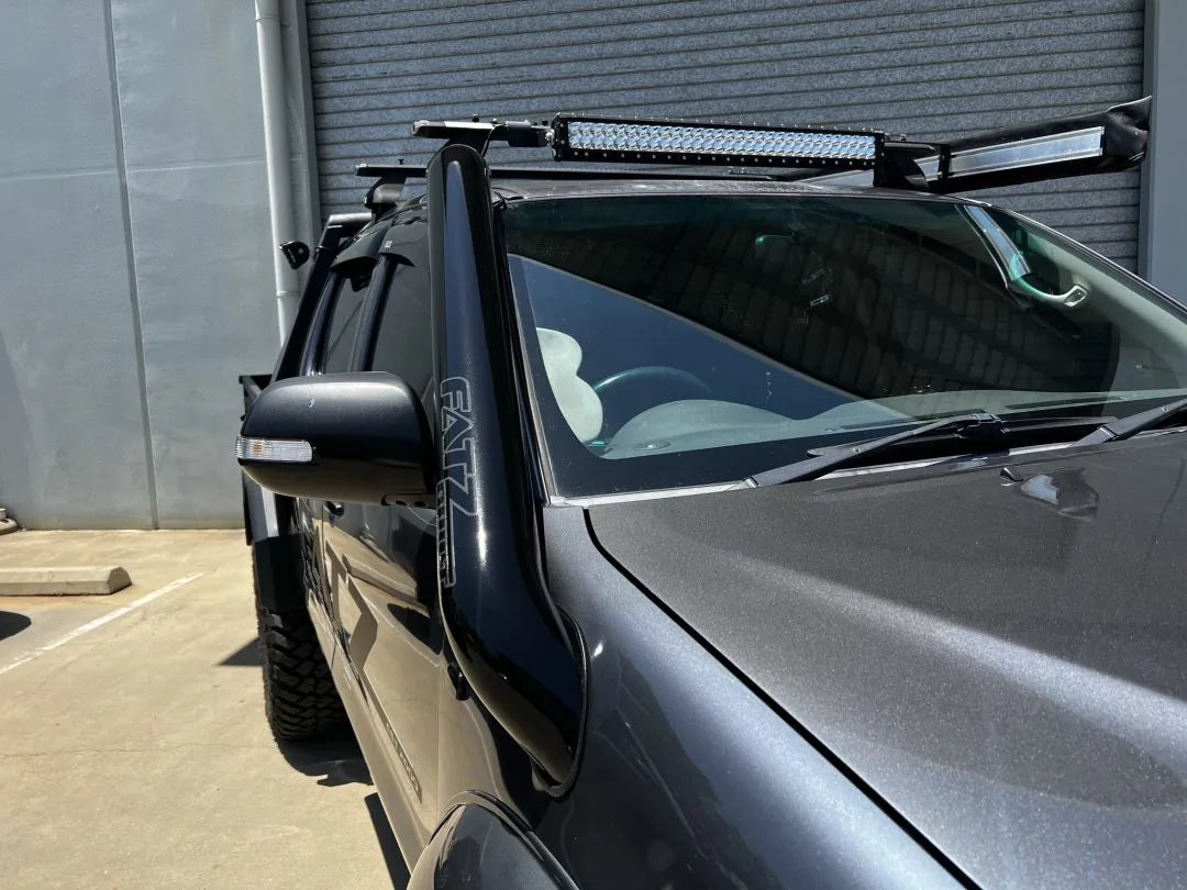 FATZ FABRICATION N70 HILUX RH SNORKEL. POLISHED FINISH. (SUIT 3" FACTORY AIRBOX)-FFN70-SNRH-SHE-POL-FAB