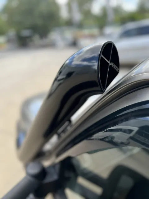 Fatz Fabrication GU RH Snorkel. Polished. Suit 4" Airbox inlet (Specify if plumbing to Airbox)-FFGU-SN-RH-POL