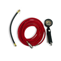 Americas Garage Tyre Inflator Pressure Gauge with 10m Air Hose (6.5mm ID), Nitto Fitting and Black Carry Case by Outback Kitters OK221000
