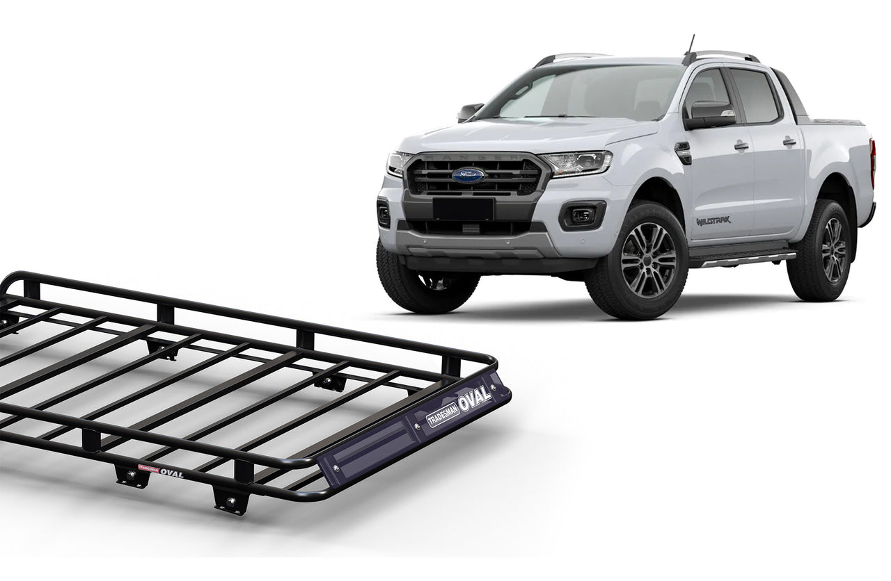 Wedgetail Ford Ranger PX1-3 2011 - 2022 Dual Cab Oval Steel Roof Rack OVFRPXW
