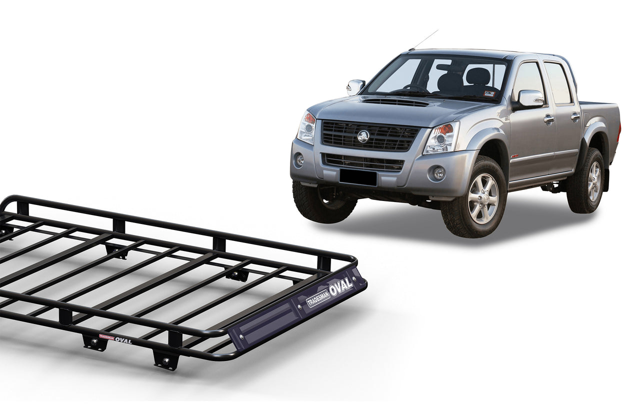 Wedgetail Holden Colorado RA 08/08 - 05/12 Dual Cab Oval Steel Roof Rack OVHC