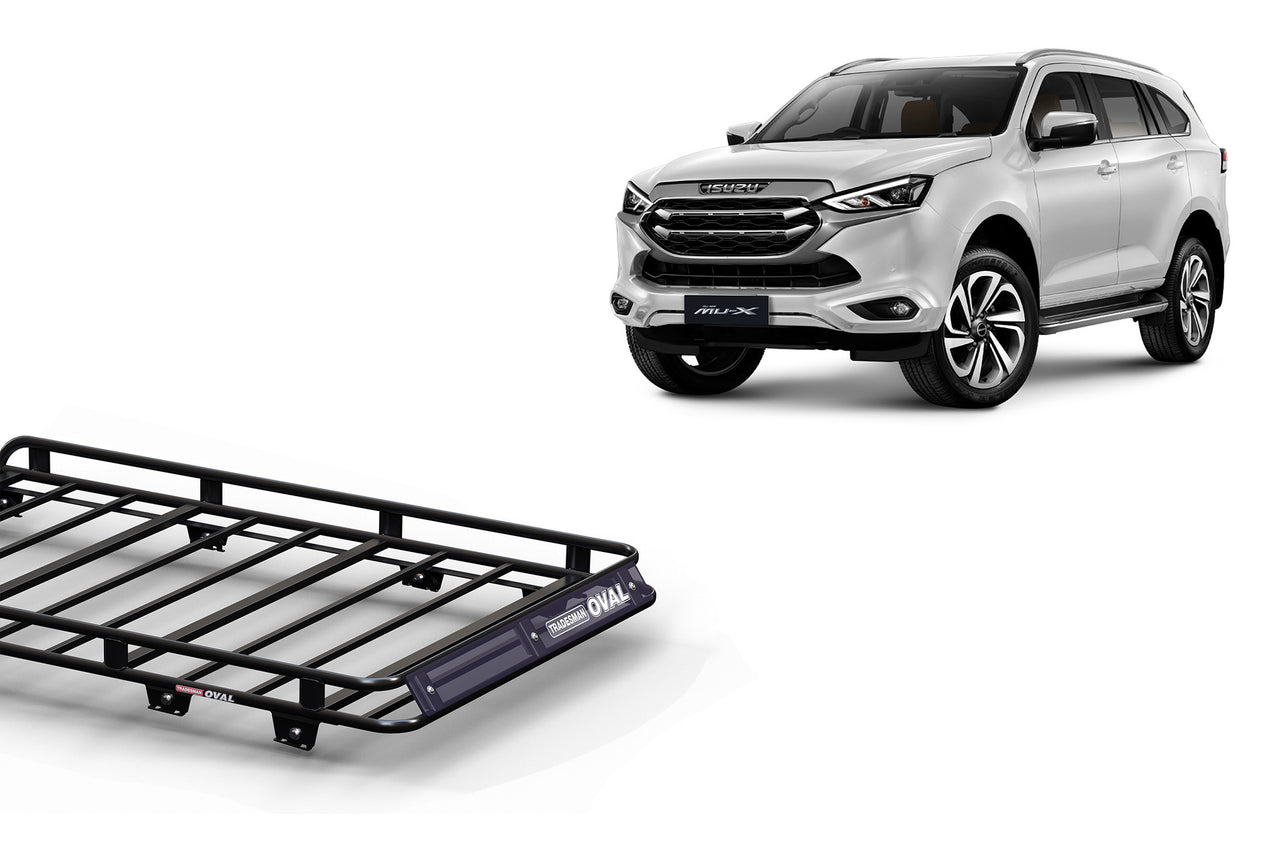 Wedgetail Isuzu Mu-x Gen 2 08/21 - Current Wagon Oval Steel Roof Rack OVIMU21