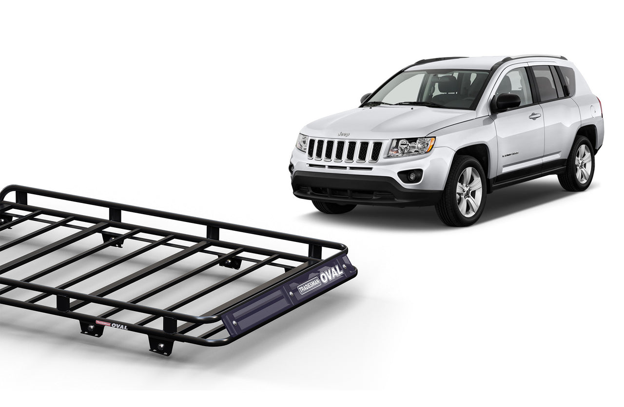 Wedgetail Jeep Compass MK 03/07 - 2010 Wagon Oval Steel Roof Rack OVJCMP