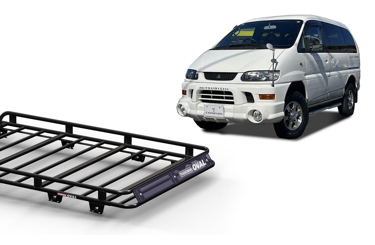 Wedgetail Mitsubishi Delica Gen4 01/94 - 12/07 MWB Oval Steel Roof Rack OVMDMM