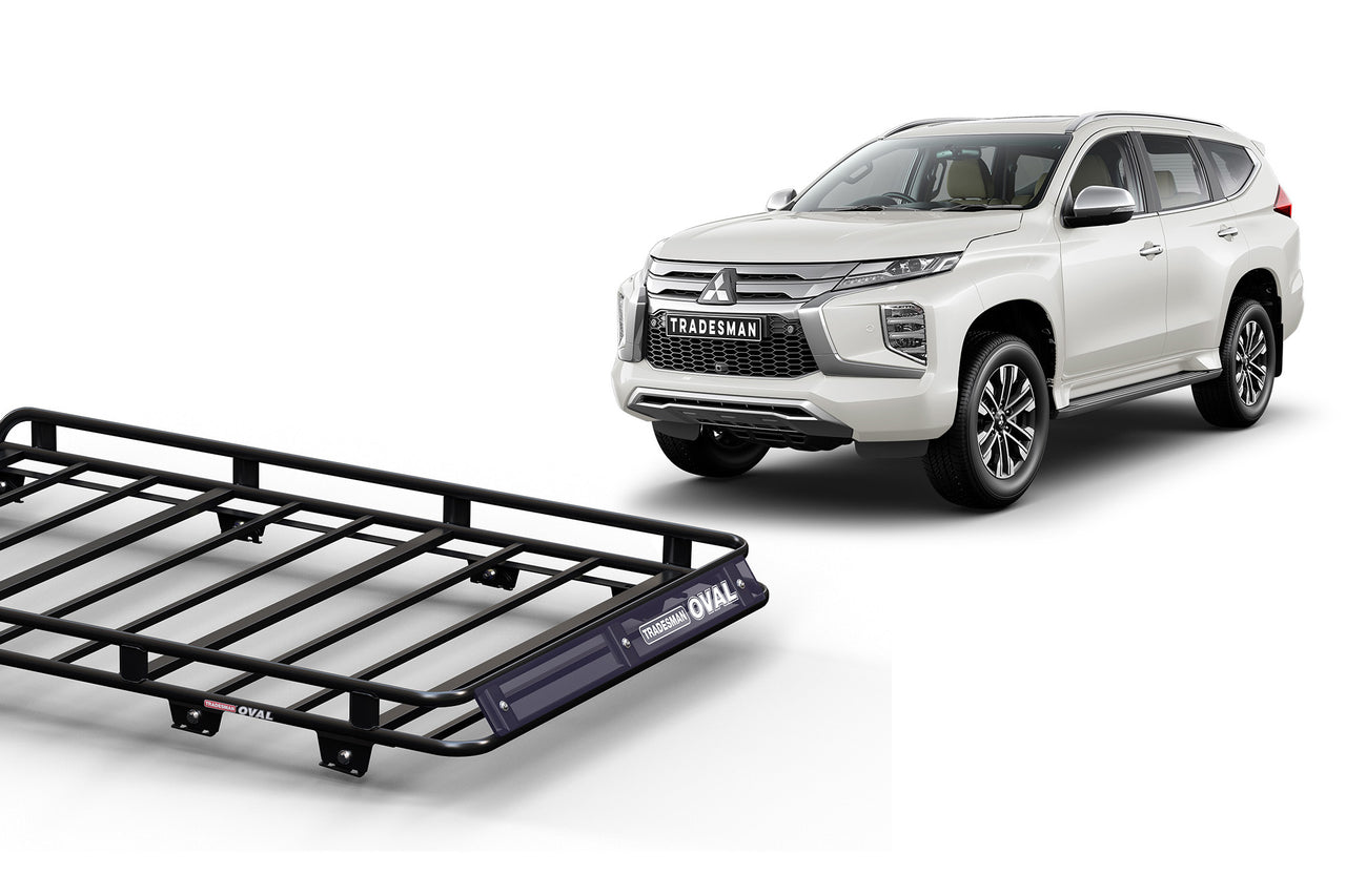 Wedgetail Mitsubishi Pajero Sport KR-QF 2015 - Current Wagon Oval Steel Roof Rack OVMPS