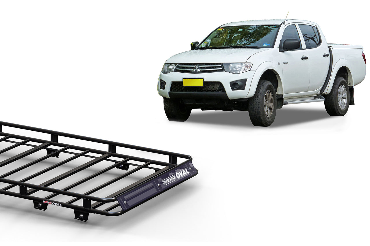 Wedgetail Mitsubishi Triton MN 07/06 - 03/15 Dual Cab Oval Steel Roof Rack OVMT07