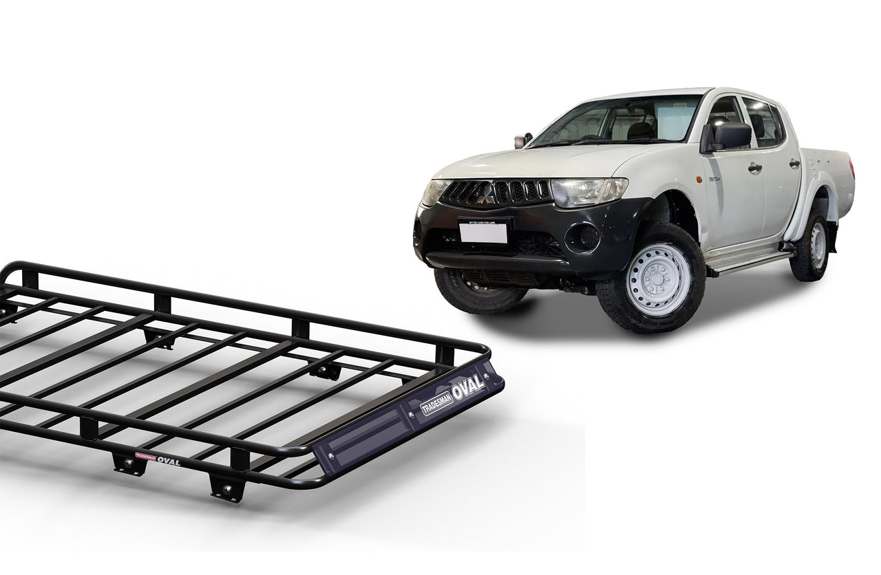 Wedgetail Mitsubishi Triton ML 11/96 - 06/06 Dual Cab Oval Steel Roof Rack OVMT96