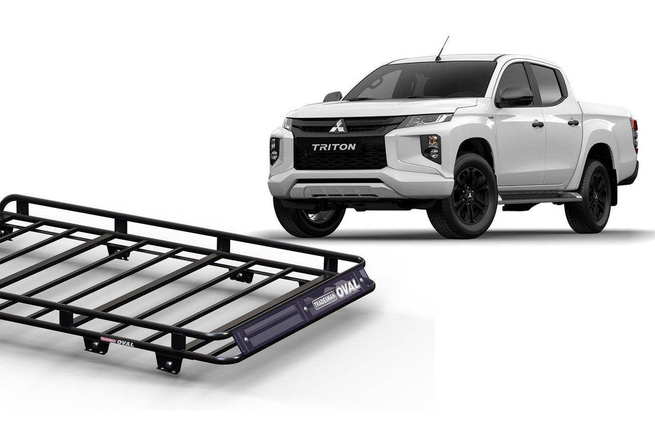 Wedgetail Mitsubishi Triton MQ/MR 04/15 - 01/24 Dual Cab Oval Steel Roof Rack OVMTMQ