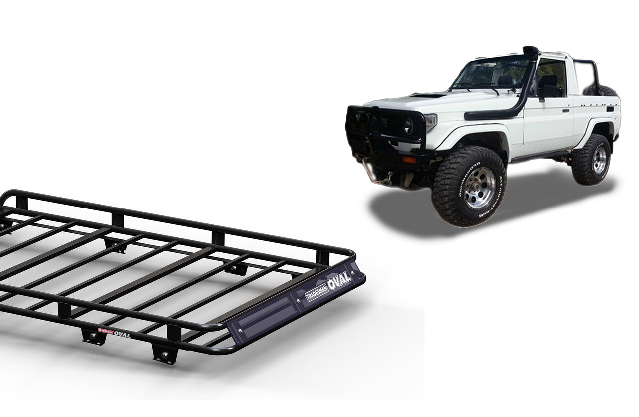 Wedgetail Toyota Landcruiser 73 73 1985 - 1992 MWB Oval Steel Roof Rack OVT70MWB