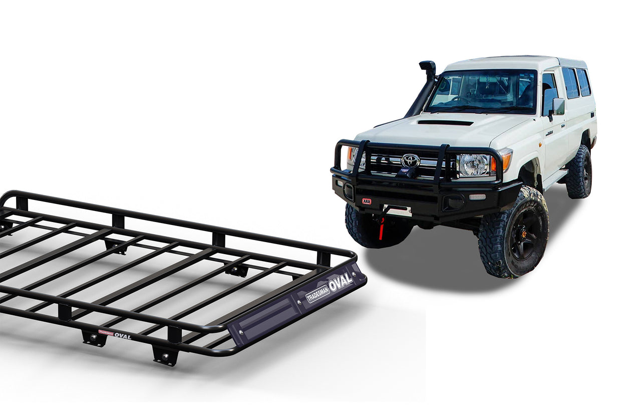 Wedgetail Toyota Landcruiser 78 70-78 1985 - Current Troopcarrier Oval Steel Roof Rack OVT70T