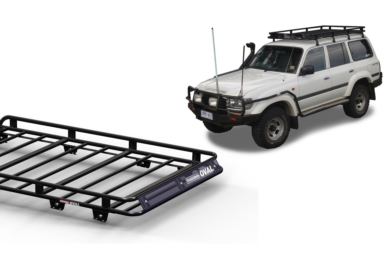 Wedgetail Toyota Landcruiser 80 80 05/90 - 03/98 LWB Oval Steel Roof Rack OVT80