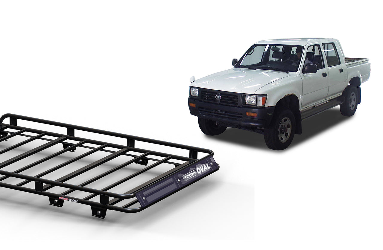 Wedgetail Toyota Hilux N50-N60 1988 - 2005 Dual Cab Oval Steel Roof Rack OVTHDC