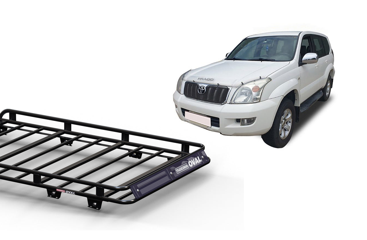 Wedgetail Toyota Prado 120 03/03 - 11/09 LWB Oval Steel Roof Rack OVTP120