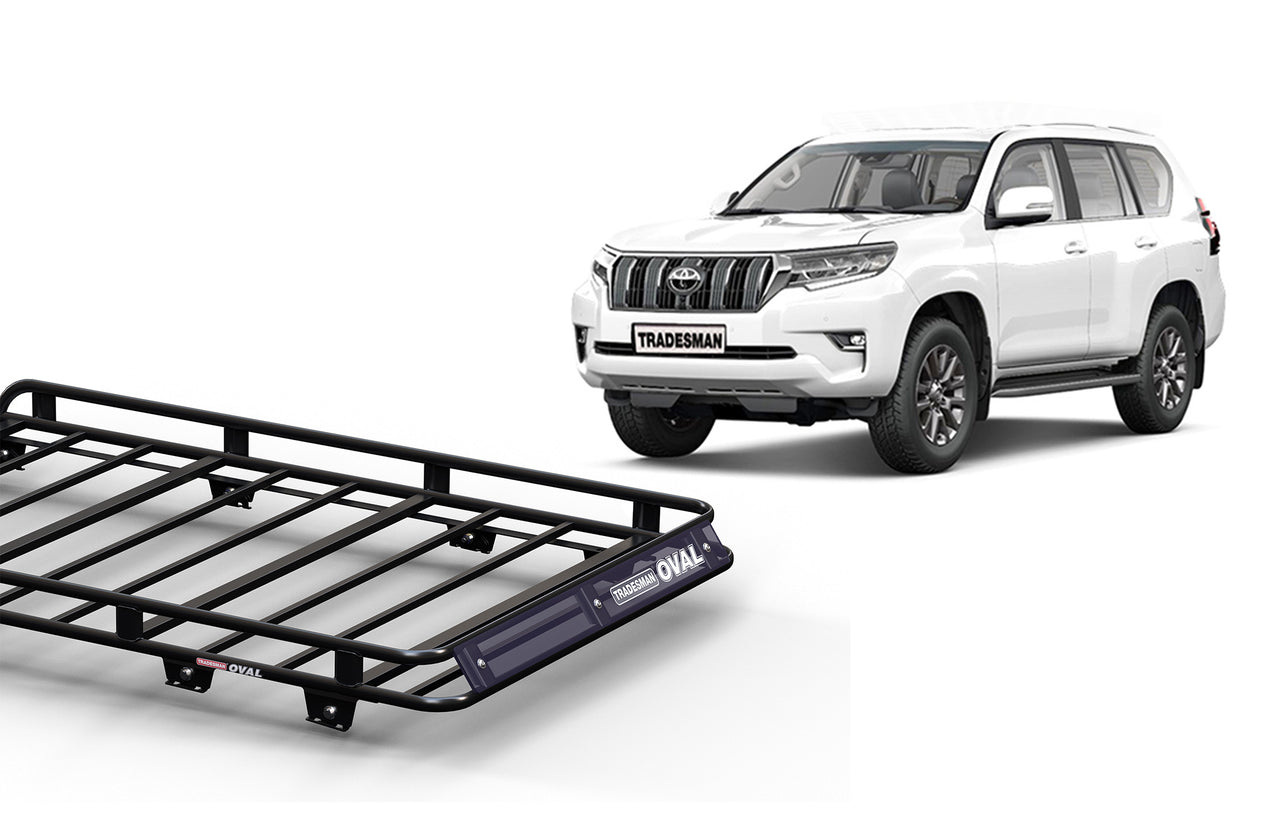 Wedgetail Toyota Prado 150 12/09 - 06/24 LWB Oval Steel Roof Rack OVTP150