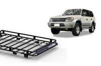 Wedgetail Toyota Prado 90 07/96 - 02/03 LWB Oval Steel Roof Rack OVTP90
