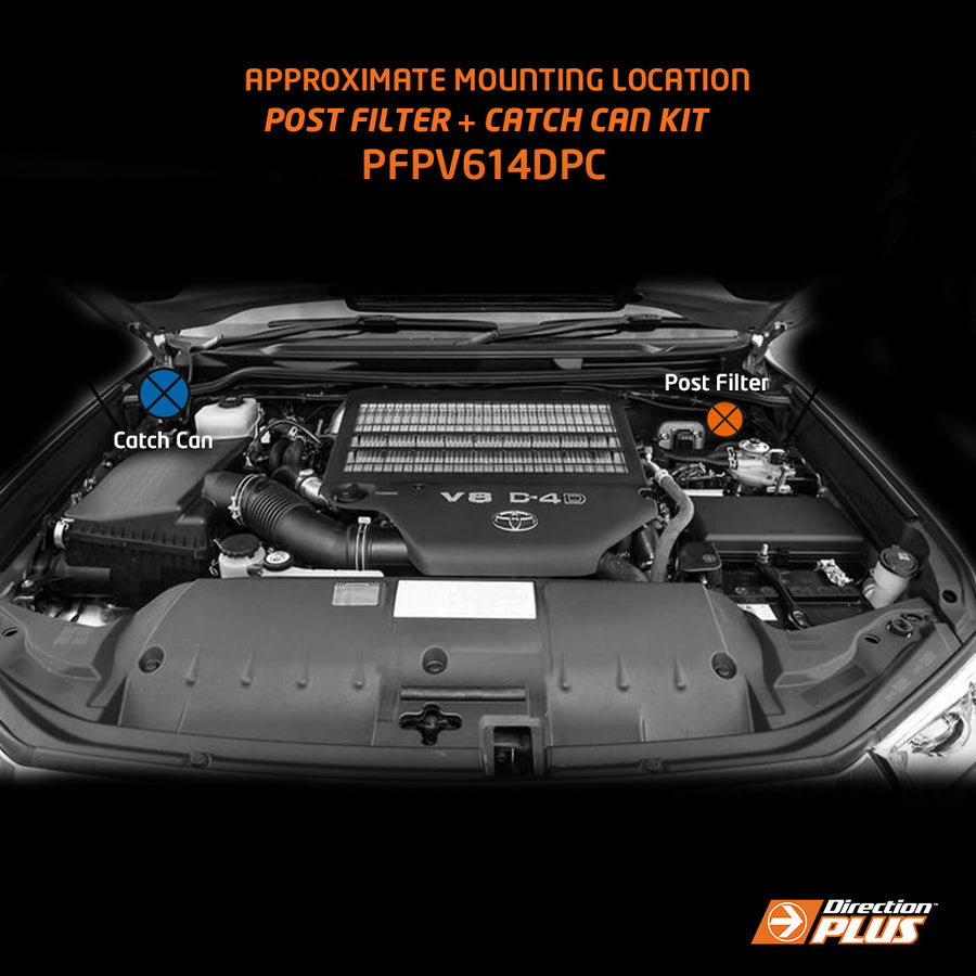 Direction-Plus  Fuel Manager Post-Filter + Catch Can Kit Land Cruiser 200 series (PFPV614DPC)