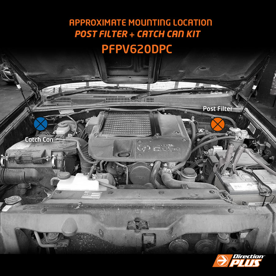 Direction-Plus  Fuel Manager Post-Filter + Catch Can Kit Prado 150 / 155 series (PFPV620DPC)