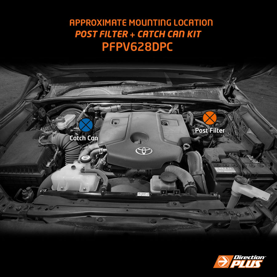 Direction-Plus  Fuel Manager Post-Filter + Catch Can Kit Hilux and Fortuner 2.8L (PFPV628DPC)