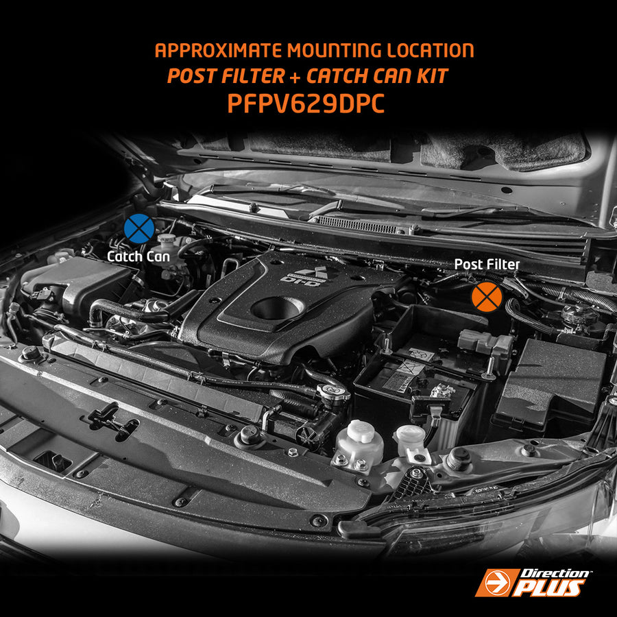 Direction-Plus  Fuel Manager Post-Filter + Catch Can Kit Triton and Pajero Sport 2.4L (PFPV629DPC)